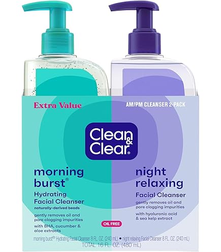 Amazon.com: Clean & Clear 2-Pack Oil-Free Facial Cleansers with