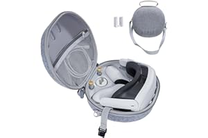 ZOOS for Quest 3 Carrying Case for Meta Quest 3 Accessories Headset, Hard Travel Case Storage Bag for Oculus Quest 3 VR Gaming Headset Touch Controllers Accessories for Travel Home Storage, Grey