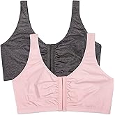 Fruit of the Loom Women's Multi-Pack Front Closure Cotton Bra