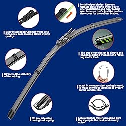 RAINTOK Windshield Wiper Blade Set Replacement for