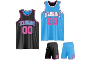 Custom Reversible Basketball Jerseys Men Youth Boys Girls, Personalized Sports Shirts and Shorts Team Uniforms Print