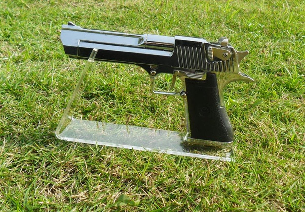 Set of 5PCS Clear Acrylic Pistols Holder Plexiglass Toy Model Gun