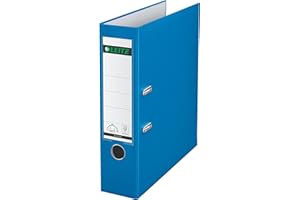 Leitz Lever Arch File, Light Blue, Plastic, A4, 8 cm Spine, 10100030