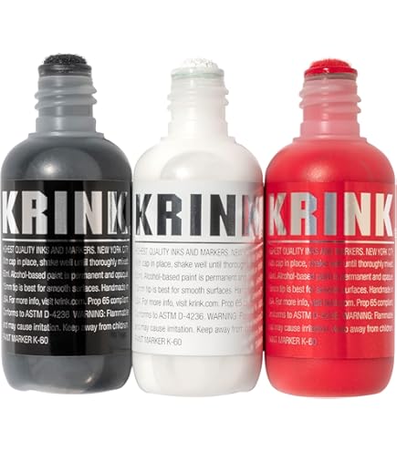 Krink K-60 - Juego De Marcadores De Pintura De 3 Colores, Vibrantes Y