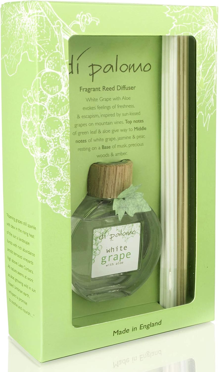 Di Palomo Vegan White Grape & Aloe Fragrance Reed Diffuser