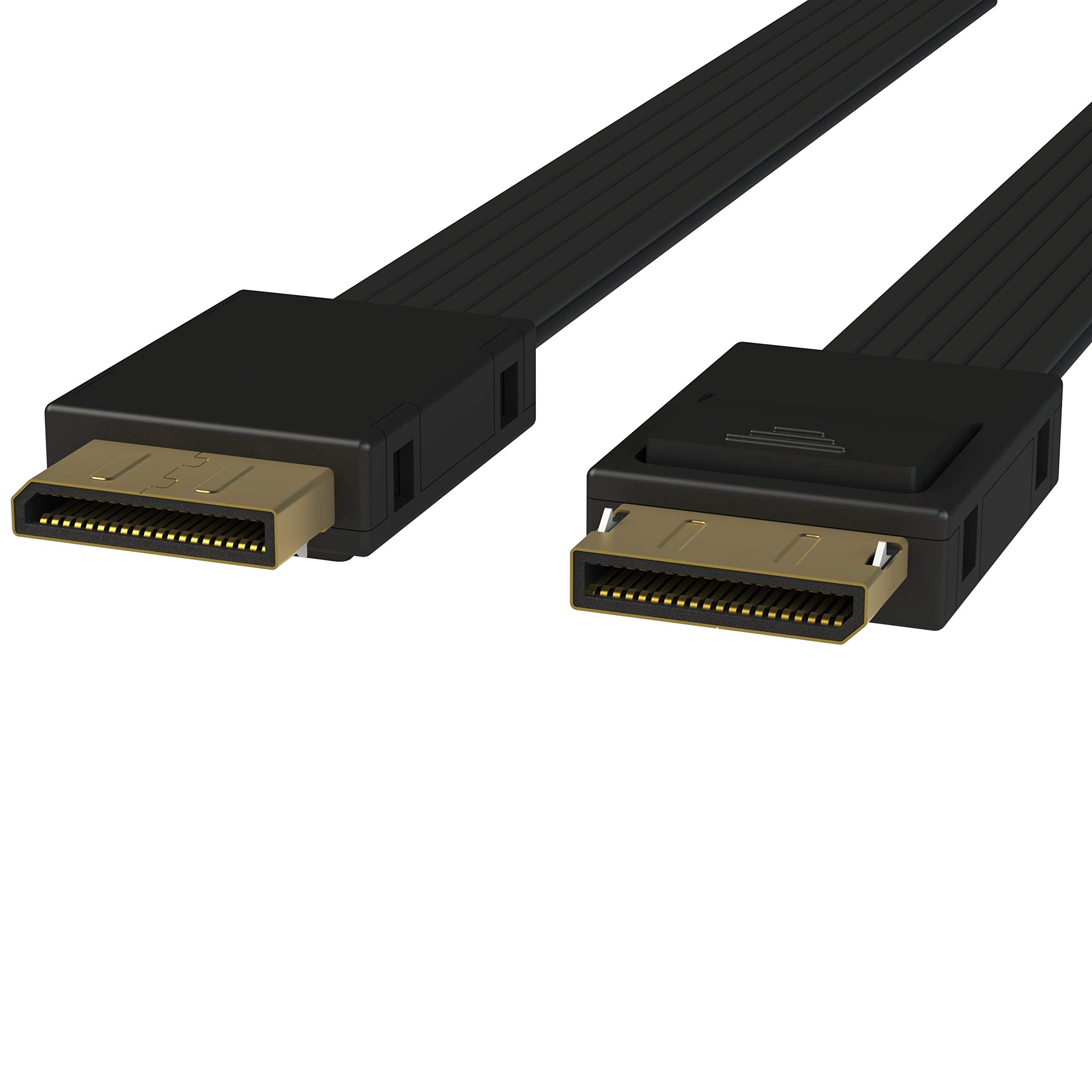 LINKUP - OCuLink PCIe SFF-8611 4i to OCuLink SFF-8611 SSD Data Active Cable w/PVC Cable Jacket 50cm