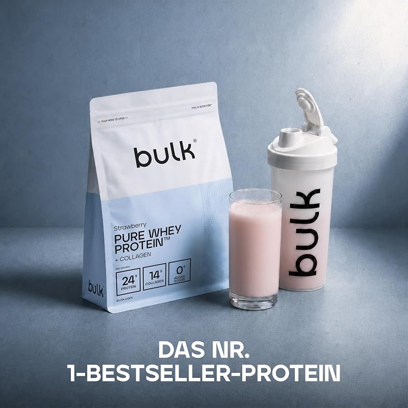 Pure Whey Protein + Kollagen, Erdbeere, 2kg