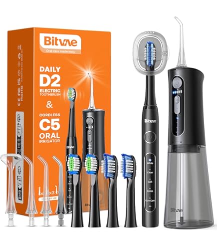 Amazon.com: HUACO CARE Water Flosser Cordless Equipped with Two