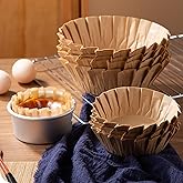 100PCS Basques Cake Paper, 4 Inch Round Parchment Paper, Non-Stick Cupcake Cheesecake Liners Disposable for Air Fryer,Microwave,Oven