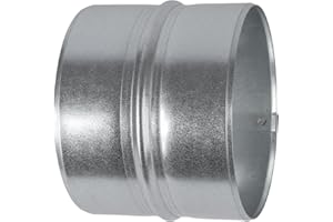 ECOPRO VENT 5'' Inch Galvanised Steel - Metal Duct Connector, Straight Pipe Coupler