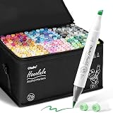 Ohuhu 216-Color Brush Markers Honolulu Alcohol Dual Tips Refillable Ink