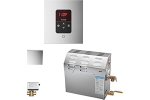 MR. STEAM Mr.Steam eSeries MS225EC1 7.5kW Steam Bath Generator at 240V with iTempo Square Control Polished Chrome with matching AromaSteam SteamHead, and AutoFlush (max 161 cubic feet)
