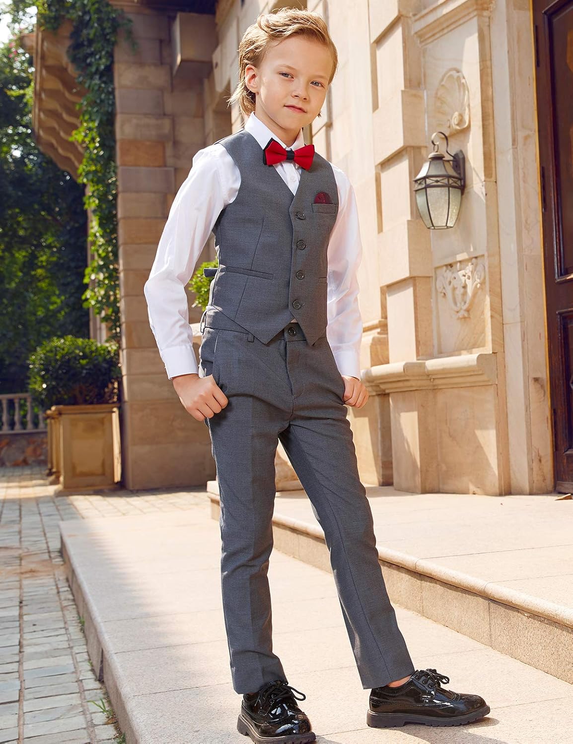 boys slim fit navy suit