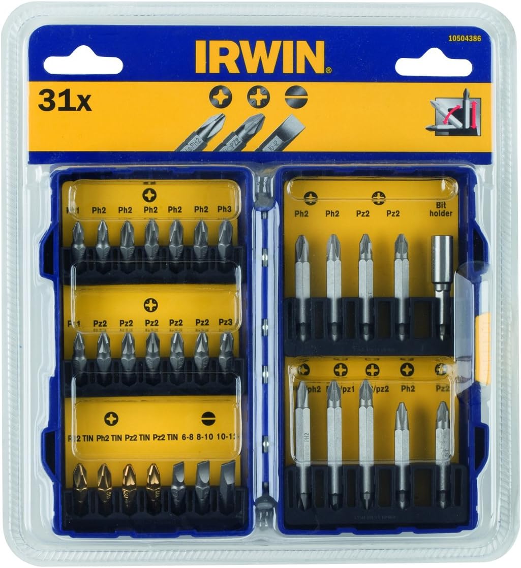 Irwin Screwdriver Bit Set In Case 31PC