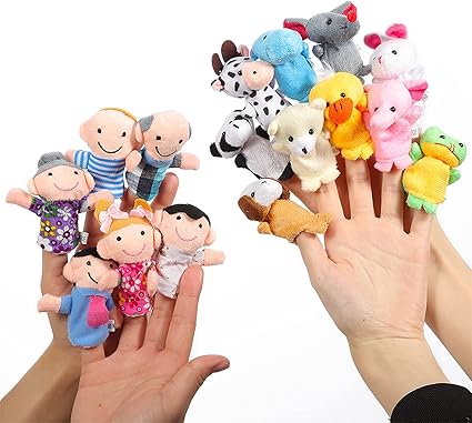 ThinkMax 16 Pack Soft Plush Finger 
