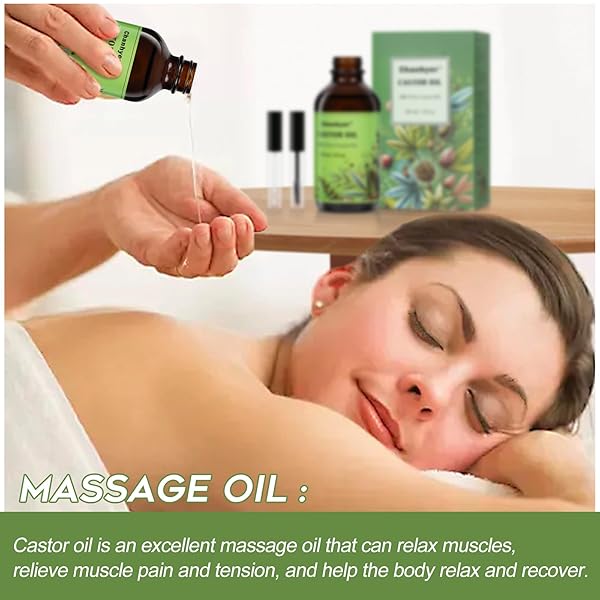CHANHYER CASTOR OIL NATURAL COLD-PRESSED,100% PURE,MOISTURIZING FOR SKIN, HAIR CARE, HEXANE FREE,EYELASH GROWTH SERUM, PERFECT FOR MASSAGE(4 FL OZ/ 118 ML)