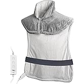 King Size Heating Pad Fast-Heating Technology for Back/Waist/Shoulder/Neck Pain and Cramps Relief - Moist and Dry Heat Therapy with Auto-Off 26"X38" Hot Heated Pad by GOQOTOMO PJH-King