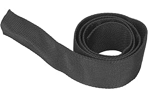 Winch Rope Protector, Fydun Polyester Winch Rope Protective Cover Black Universal for 3cm/1.18in Wide Cable Line (2M)