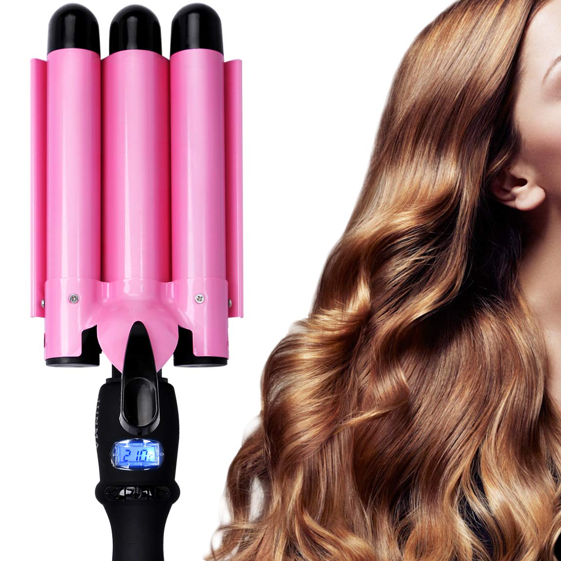 Buy 3 Barrel Curling Iron Fast Heating Curlers For Long Hair