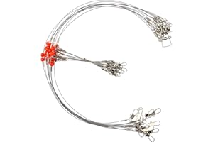 JOGFFDE Fishing Leaders Saltwater Tackle Rig Surf Fishing Rigs with Swivel Snaps High Strength Wire Leader Bottom Rigs Fishing Gear Equipment for Lures Bait Hooks