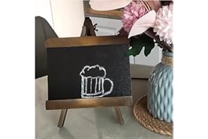 VOYESVO Party Decorations, Christmas Decorations - Retro Wooden Chalkboard Signs - Decor for Christmas Party New Year’s Eve Kids Birthday Wedding School Supplies Menu Coffee Home