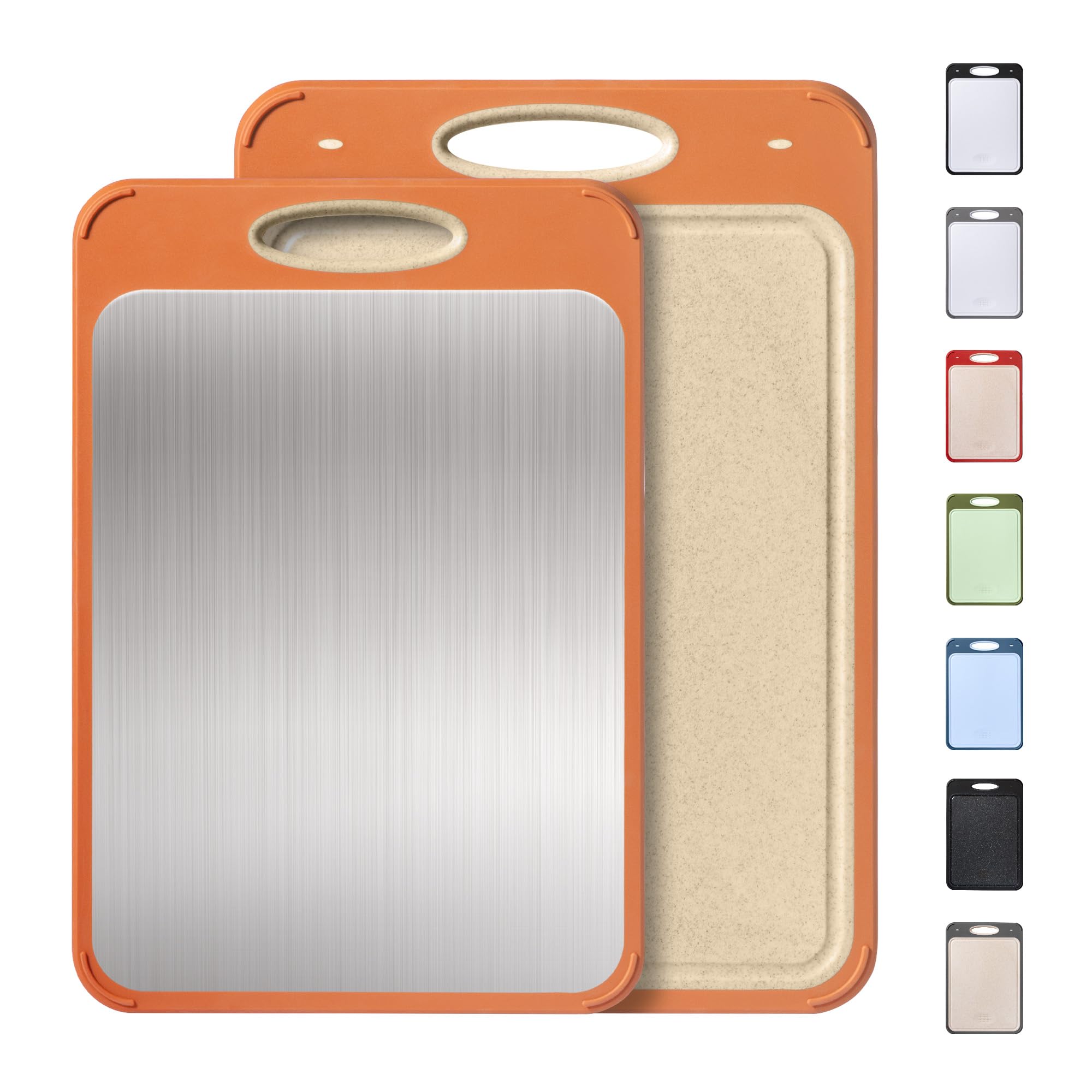 Photo 1 of 2 in 1 Stainless Steel Cutting Board with Handle 2 Packs Women Her Sister Aunt Wife Hustband Lady Auntie Titi Bestie Soul Happy Christmas Xmas Birthday Gifts Cool Unique Aesthetic 30 40 60 70 Year Old