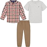 Nautica boys 3pc Woven Shirt/Tee/Woven Jogger Set