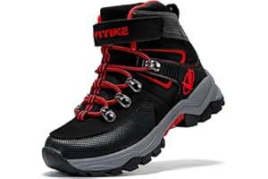 Littleplum Boys Snow Boots Winter Warm Booties Antiskid Hiking Outdoor Shoes Ankle Boots for Kids