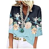 Summer Shirts for Women 2023 Trendy 3/4 Length