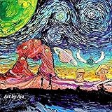 Starry Night print van Gogh Never Saw Another Dimension by Aja 8x8, 10x10, 12x12, 20x20, and 24x24 inches choose