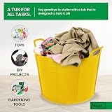 Neat Plastics Flexi Tubs Pack of 5 Yellow 42L Large Buckets view 3
