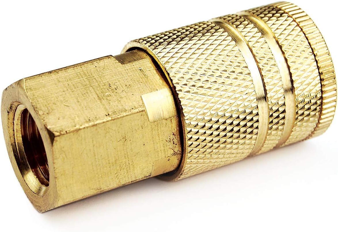 Primefit IC1414FB6 1/4-Inch Industrial 6-Ball Brass Coupler with 1/4-Inch Female NPT - - 