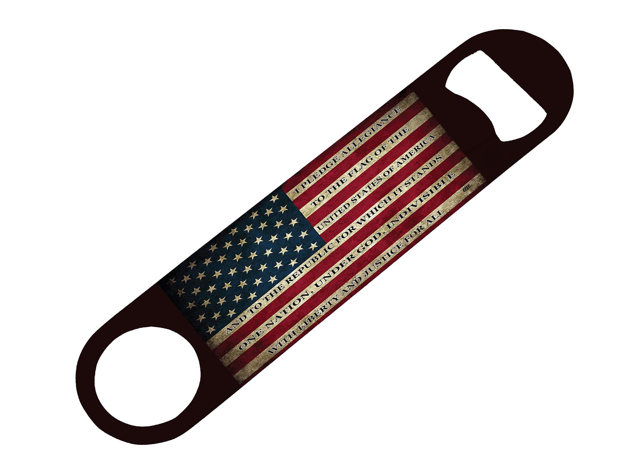 USA Flag Pledge of Allegiance Speed Bottle Opener Heavy Duty Gift Patriotic United State of America US