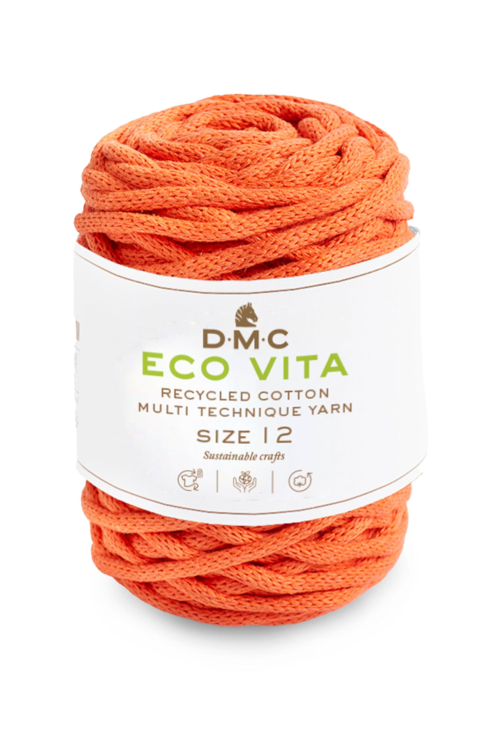 DMC Eco Vita 12, Crochet Knitting Macrame Yarn, Orange (10), 250g — image 1