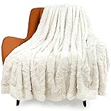 TOONOW Faux Fur Luxury Throw Blanket,Double Side