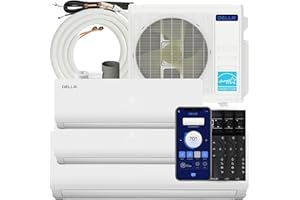 DELLA 28K BTU ODU Tri 3 Zone (9K 9K 18K BTU) Mini Split AC Works with Alexa and Wifi, Multi Zone Cools Up to 1800 Sq.Ft, 20 SEER2 208-230V, Energy Star, Pre-Charged Heat Pump, 16ft Kits