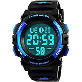 Kids Watch, Boys Watch Waterproof Digital Sport Alarm Calendar Analog Watch | Outdoor Multifunctional Chronograph LED display, 50M waterproof