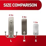 Command Brushed Nickel Double Decorative Hook Indoor 1 Large Hook 1 Strip view 6