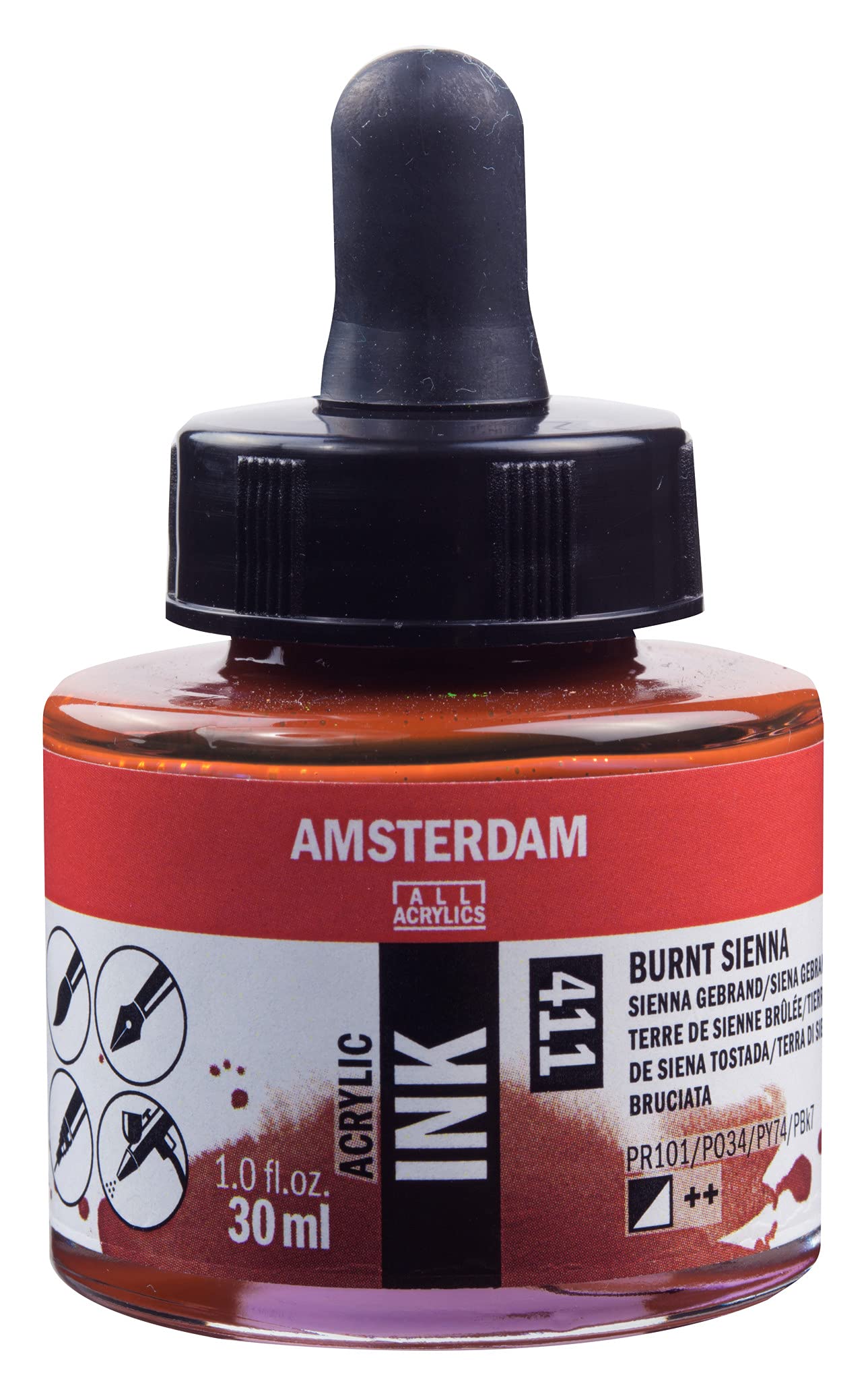Amsterdam ACRYLC Ink BRNTSIENNA, Burnt Sienna, One Size