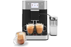 KitchenAid Fully Automatic Espresso Machine KF7 with Milk Attachment, KES8557BK, Cast Iron Black