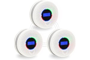 KLTSENAIFE 10-Year Battery Wireless Interconnected Smoke and Carbon Monoxide Detector, Smart Interlink Smoke CO Alarm with Digital Display, Fire and CO Combo Alarm for Home (3 Pack)