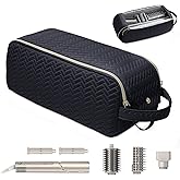 ELCUPA Large Hair Tools Travel Bag Compatible with Shark FlexStyle, Revlon & Dyson | Hair Dryer Brush Organizer, Flat Iron, Curling Iron, Makeup & Cosmetic Bag for Travel Essentials