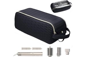 ELCUPA Large Hair Tools Travel Bag Compatible with Shark FlexStyle, Revlon & Dyson | Hair Dryer Brush Organizer, Flat Iron, Curling Iron, Makeup & Cosmetic Bag for Travel Essentials