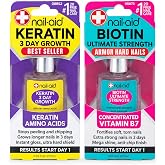 Nail-Aid Keratin 3-Day Growth + Biotin Ultimate Strength | Weak &amp; Peeling Nails Recovery Kit, Keratin 3 Day Growth + Biotin Ultimate Strength
