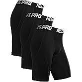 NELEUS Men's Compression Shorts Pack of 3