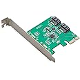 IO CREST I/O CREST 2 Port SATA III PCI-e 2.0 x1 Controller Card Asmedia ASM1061 Non-Raid with Low Profile Bracket SY-PEX40039