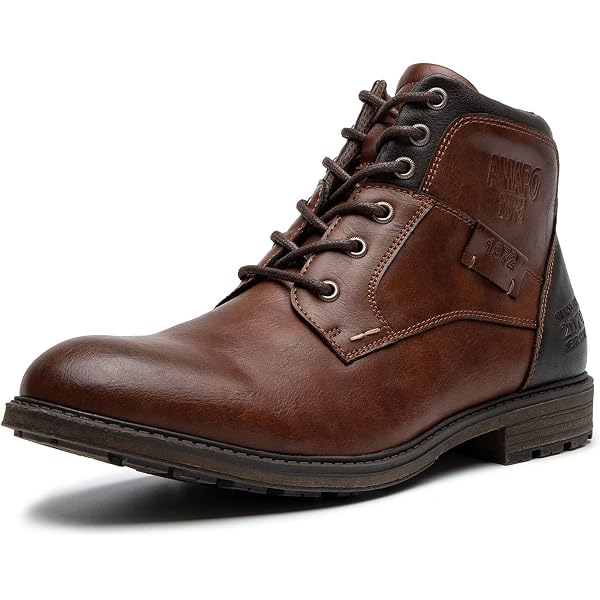 Amazon.com | Men Oxford Boots,Casual Mid-Top Dress Boot for  display picture 2