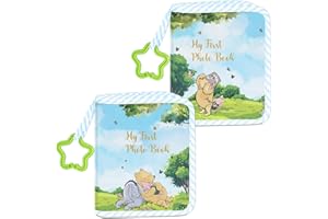 TILLFURU My First Family Photo Album, Toddler photo album, Winnie Baby Shower Memory Birthday Gift, Winnie Baby Photo Album, Baby Family Photo Book, My First Photo for Baby 5.5 x 7 inch