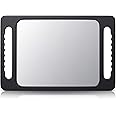 TASALON Unbreakable Hand Mirror with Double Handle - Large Handheld Barber Mirror for Hair and beauty Salon - Durable Hand Held Mirrors for barbershop - Lightweight Haircut Mirror with Double Handgrip