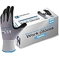 PROMEDIX P Nitrile Coated Work Gloves,MicroFoam Safety Work Gloves Men,Seamless Knit Nylon&spandex Gloves with Grip